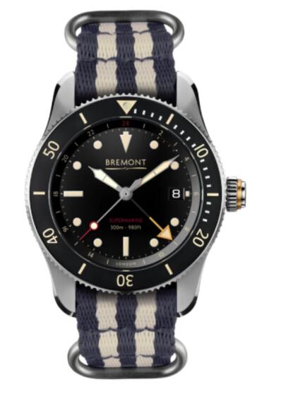 Bremont S302 Stone NATO canvas Replica Watch